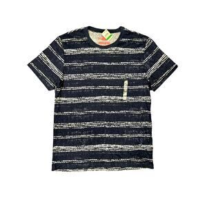 American Rag Blue White Striped Short Sleeve Crew Neck T-Shirt NWT Large